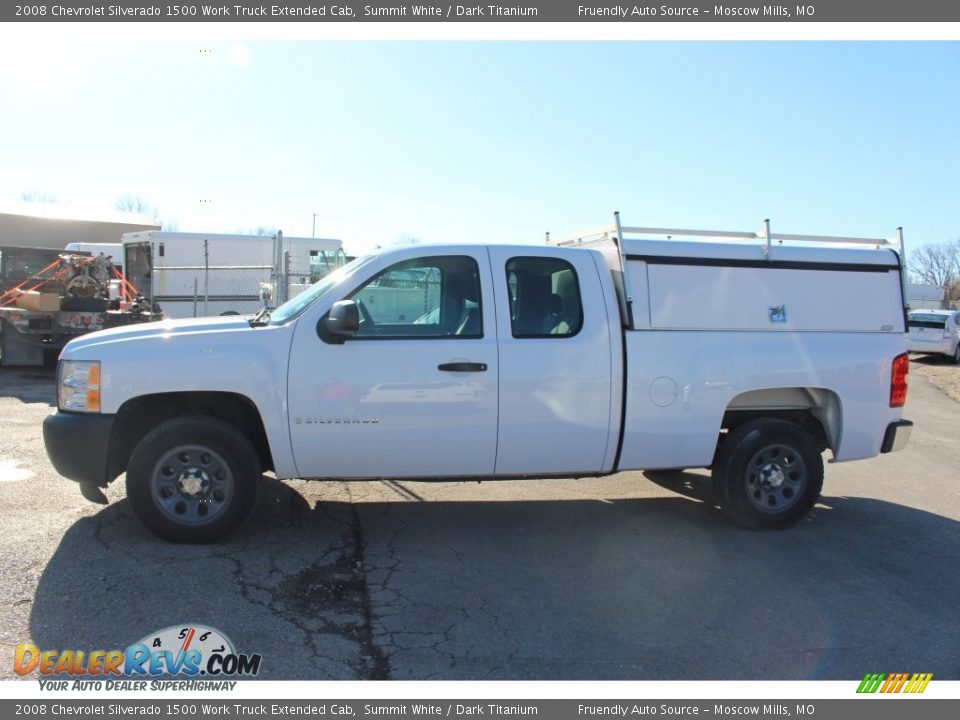 2008 Chevrolet Silverado 1500 Work Truck Extended Cab Summit White / Dark Titanium Photo #12