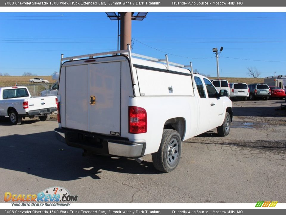 2008 Chevrolet Silverado 1500 Work Truck Extended Cab Summit White / Dark Titanium Photo #16