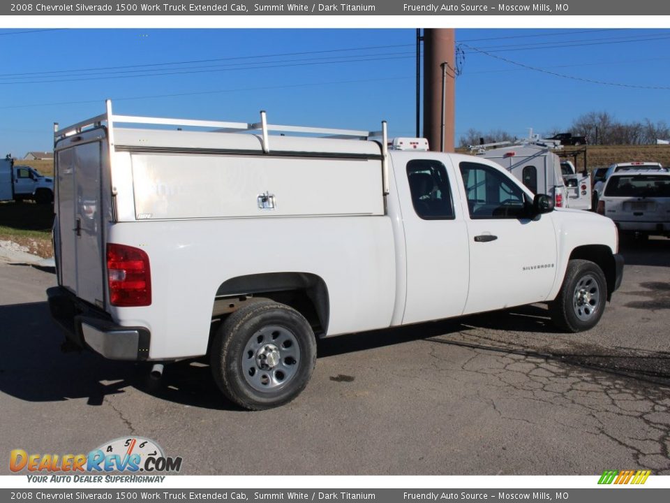 2008 Chevrolet Silverado 1500 Work Truck Extended Cab Summit White / Dark Titanium Photo #17