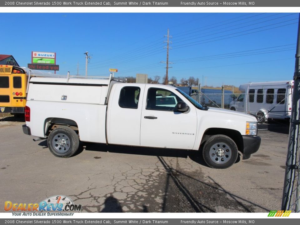2008 Chevrolet Silverado 1500 Work Truck Extended Cab Summit White / Dark Titanium Photo #19