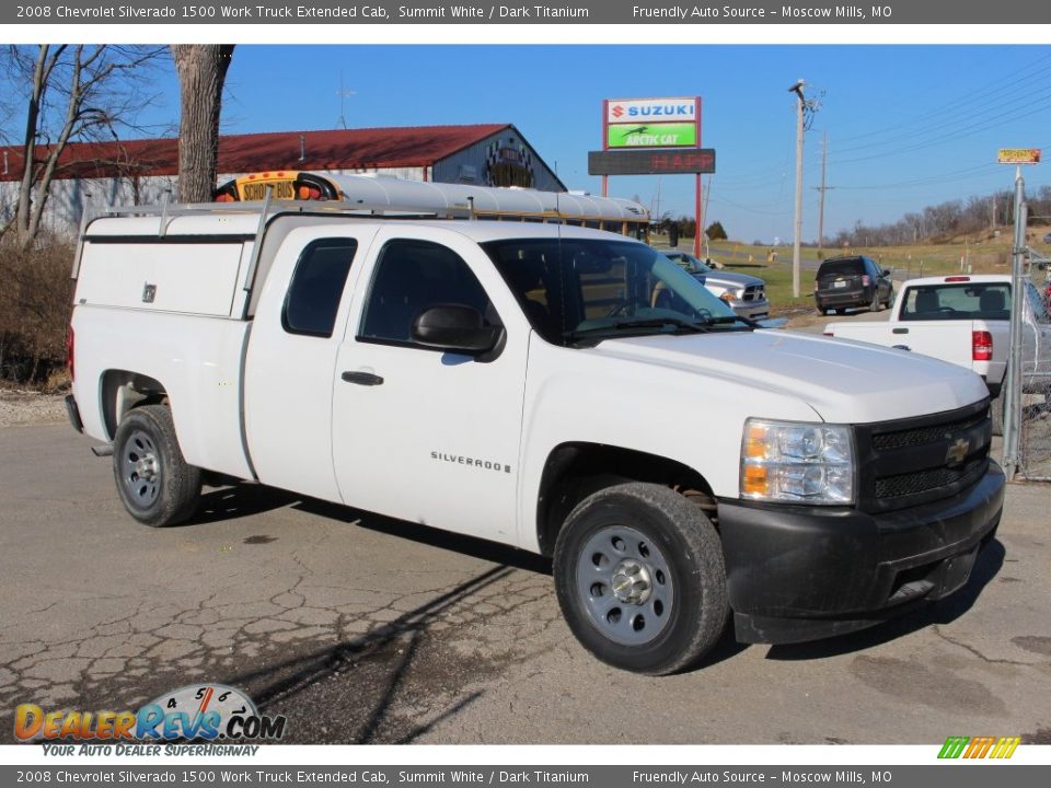 2008 Chevrolet Silverado 1500 Work Truck Extended Cab Summit White / Dark Titanium Photo #20