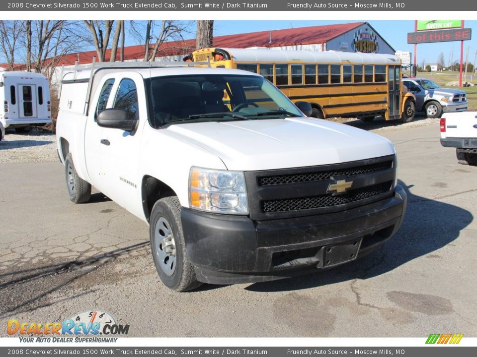 2008 Chevrolet Silverado 1500 Work Truck Extended Cab Summit White / Dark Titanium Photo #21