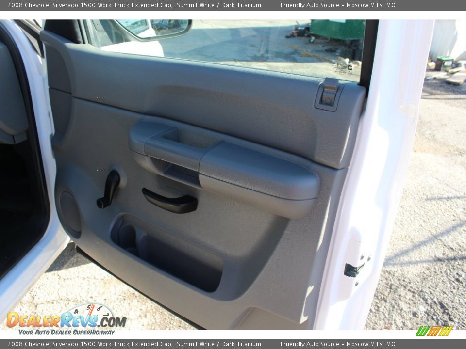 2008 Chevrolet Silverado 1500 Work Truck Extended Cab Summit White / Dark Titanium Photo #24