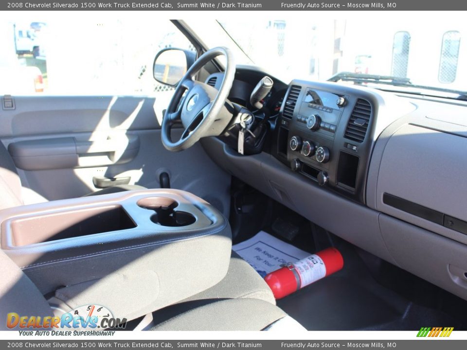 2008 Chevrolet Silverado 1500 Work Truck Extended Cab Summit White / Dark Titanium Photo #25