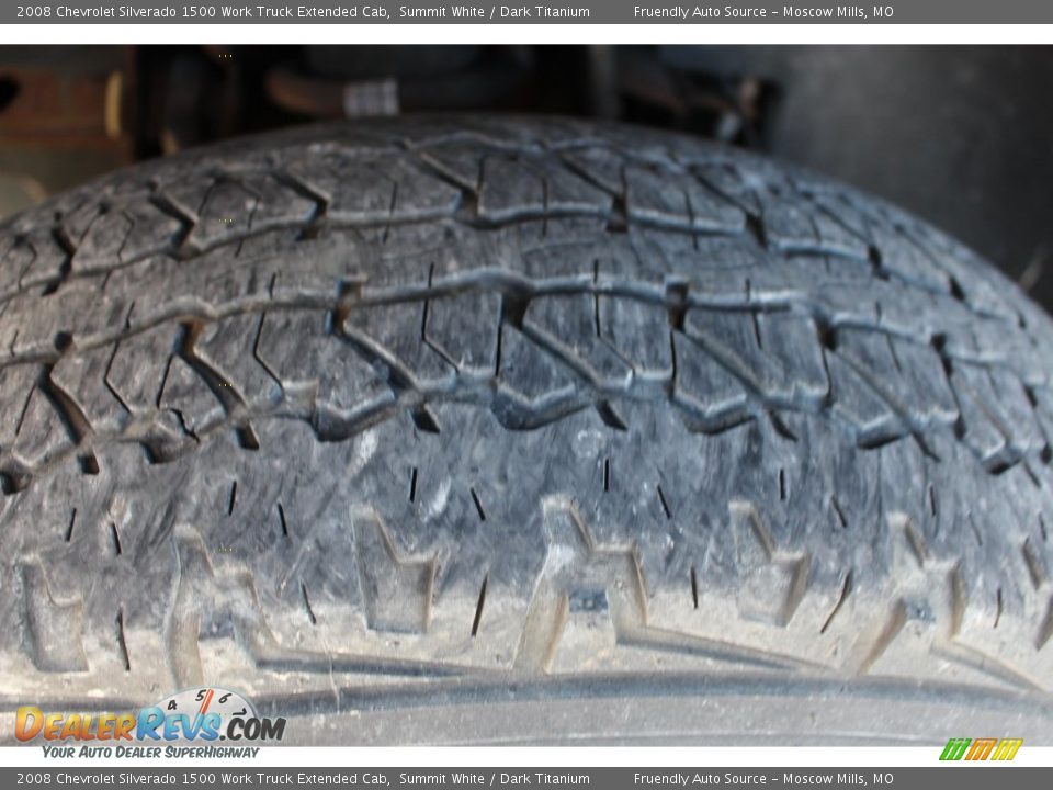 2008 Chevrolet Silverado 1500 Work Truck Extended Cab Summit White / Dark Titanium Photo #36