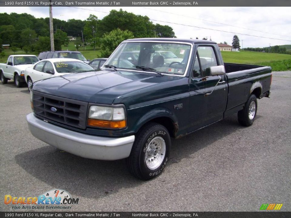 1993 Ford F150 XL Regular Cab Dark Tourmaline Metallic / Tan Photo #1