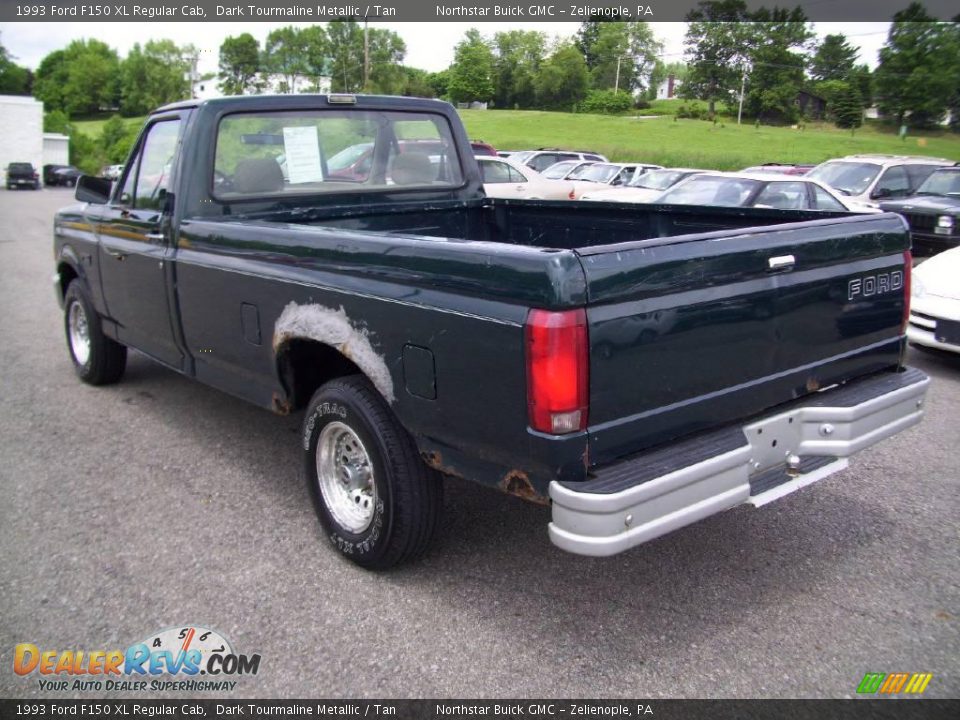1993 Ford F150 XL Regular Cab Dark Tourmaline Metallic / Tan Photo #3