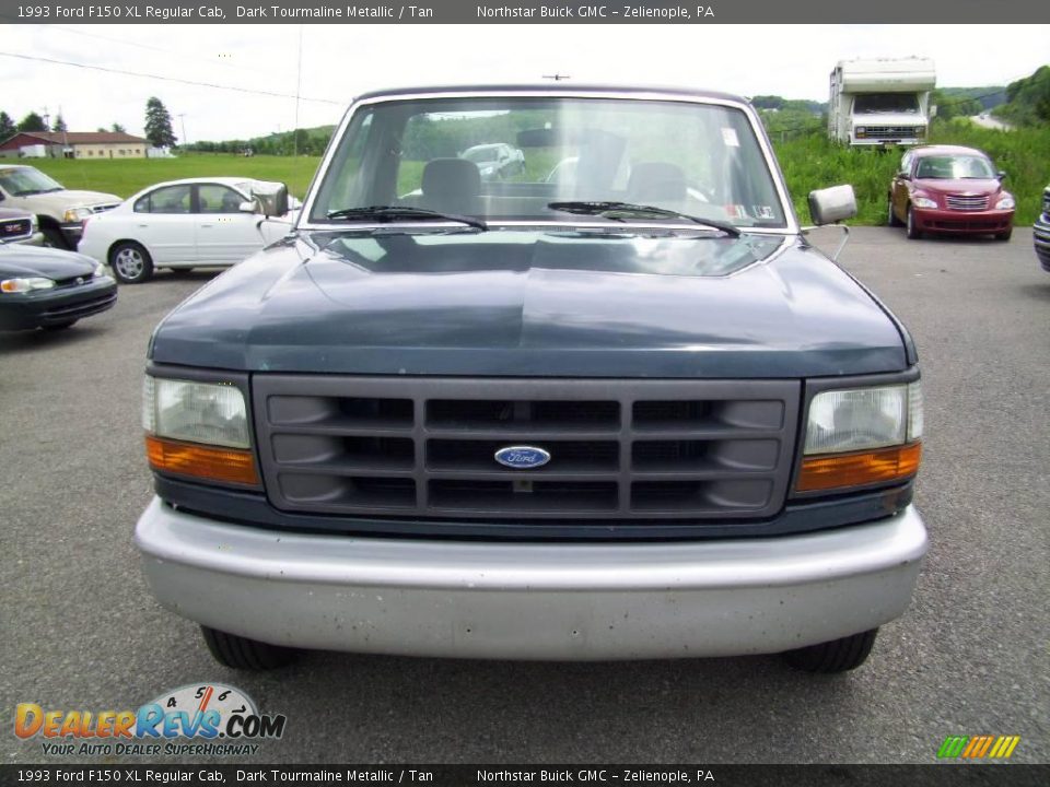 1993 Ford F150 XL Regular Cab Dark Tourmaline Metallic / Tan Photo #8