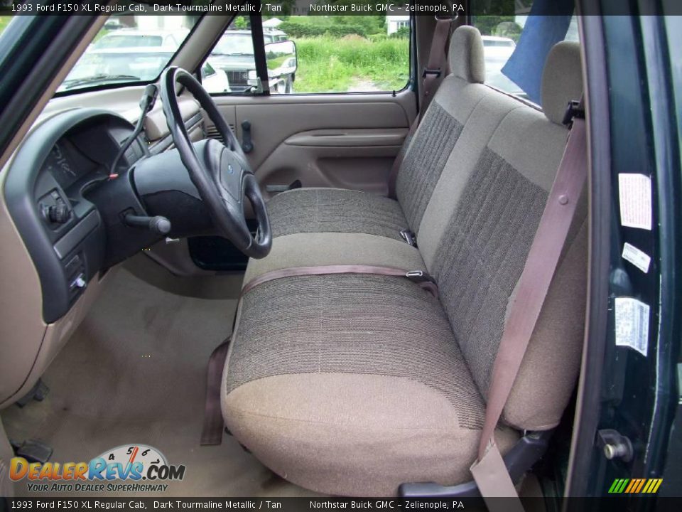 1993 Ford F150 XL Regular Cab Dark Tourmaline Metallic / Tan Photo #10