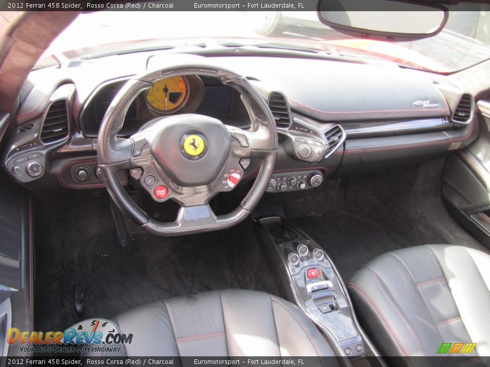 Charcoal Interior - 2012 Ferrari 458 Spider Photo #14