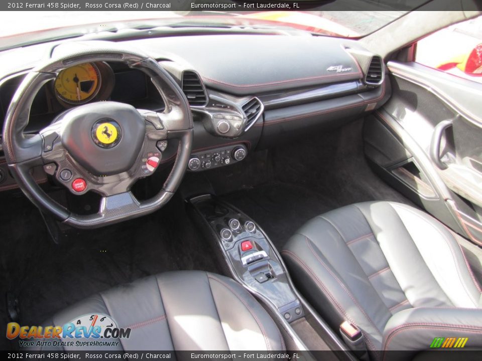 Charcoal Interior - 2012 Ferrari 458 Spider Photo #15