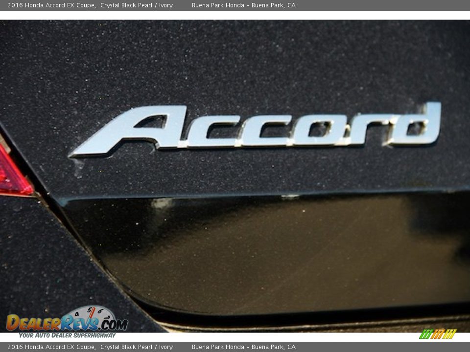2016 Honda Accord EX Coupe Crystal Black Pearl / Ivory Photo #3