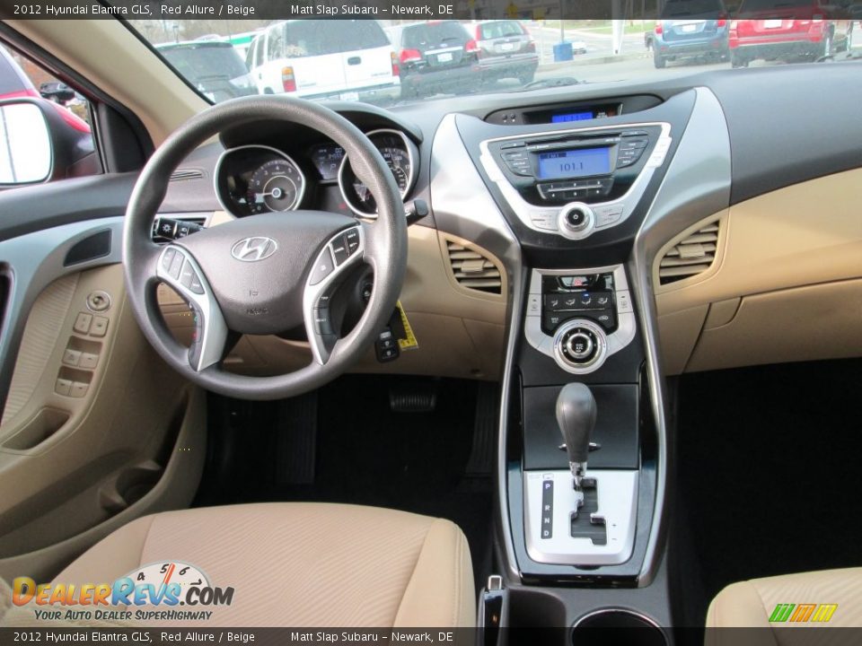 2012 Hyundai Elantra GLS Red Allure / Beige Photo #10