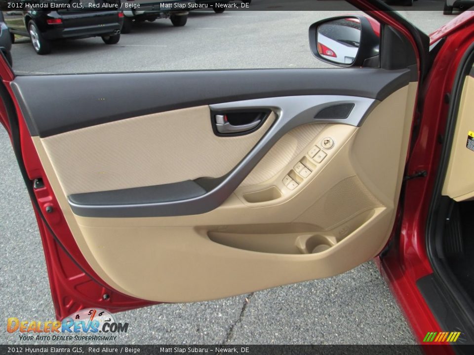 2012 Hyundai Elantra GLS Red Allure / Beige Photo #13