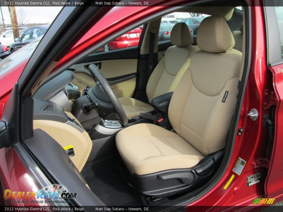 2012 Hyundai Elantra GLS Red Allure / Beige Photo #15