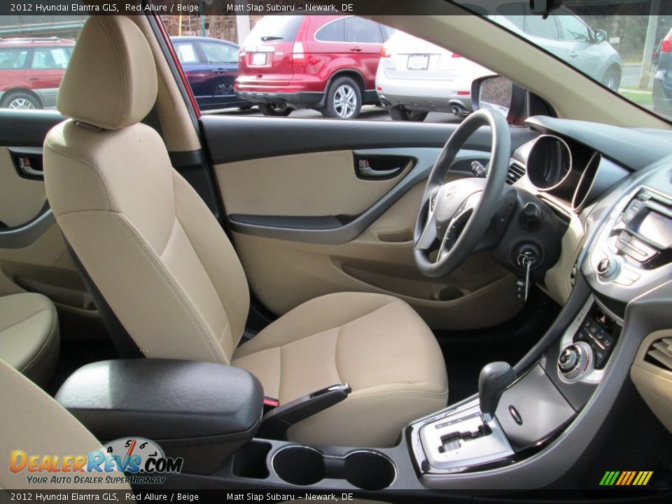2012 Hyundai Elantra GLS Red Allure / Beige Photo #16