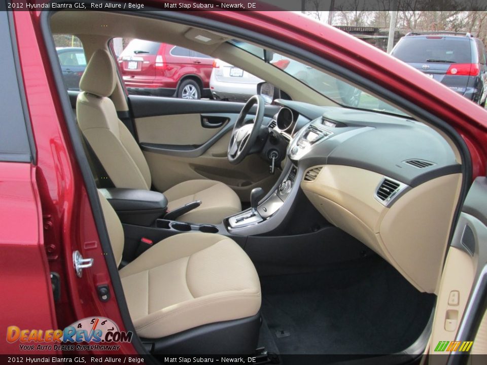 2012 Hyundai Elantra GLS Red Allure / Beige Photo #17