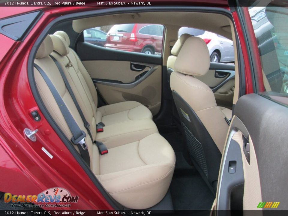 2012 Hyundai Elantra GLS Red Allure / Beige Photo #18
