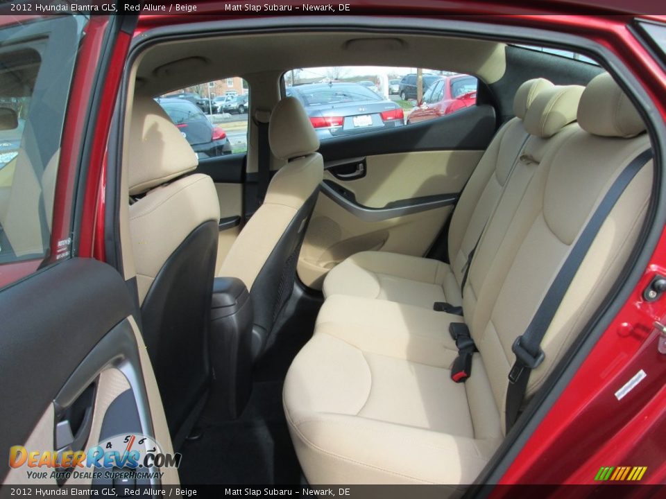 2012 Hyundai Elantra GLS Red Allure / Beige Photo #20