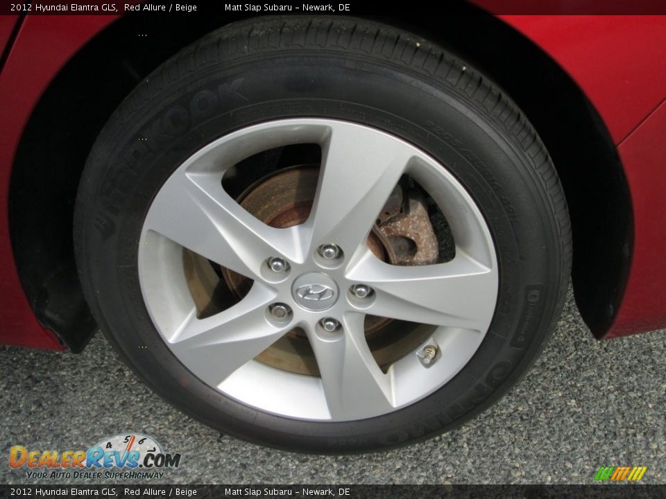 2012 Hyundai Elantra GLS Red Allure / Beige Photo #21