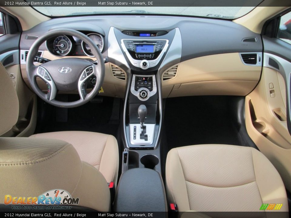 2012 Hyundai Elantra GLS Red Allure / Beige Photo #23