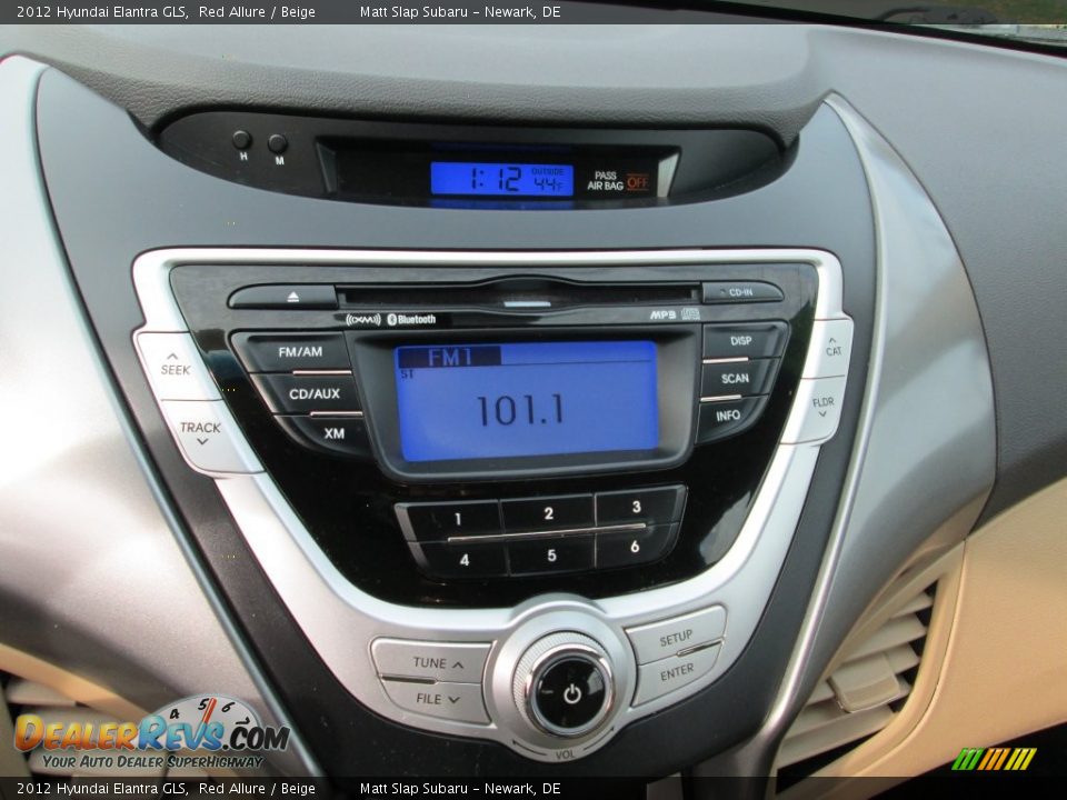 2012 Hyundai Elantra GLS Red Allure / Beige Photo #24