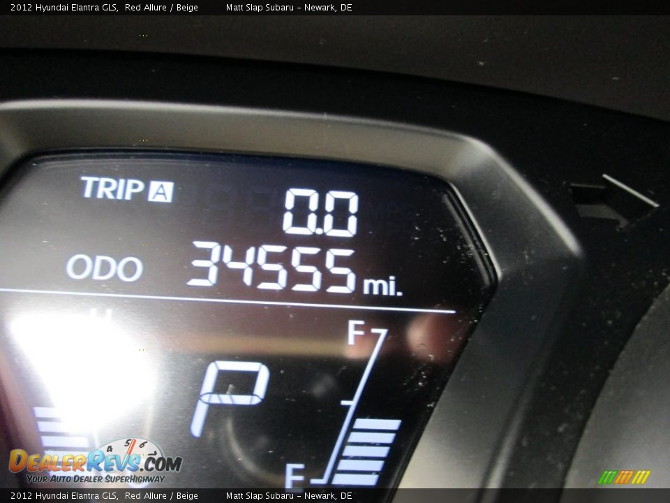 2012 Hyundai Elantra GLS Red Allure / Beige Photo #28