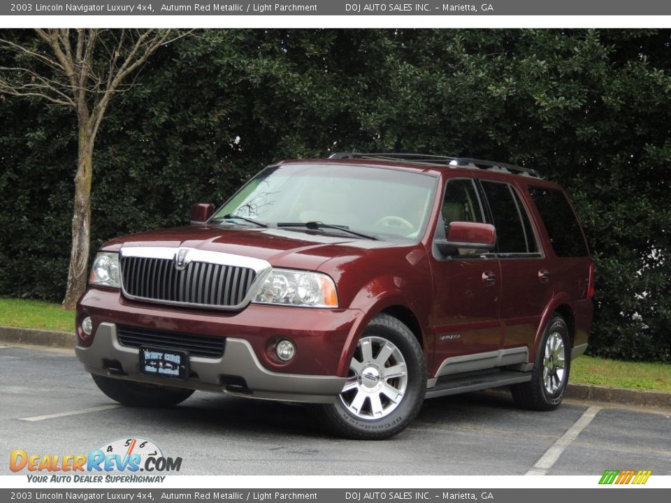 2003 Lincoln Navigator Luxury 4x4 Autumn Red Metallic / Light Parchment Photo #1