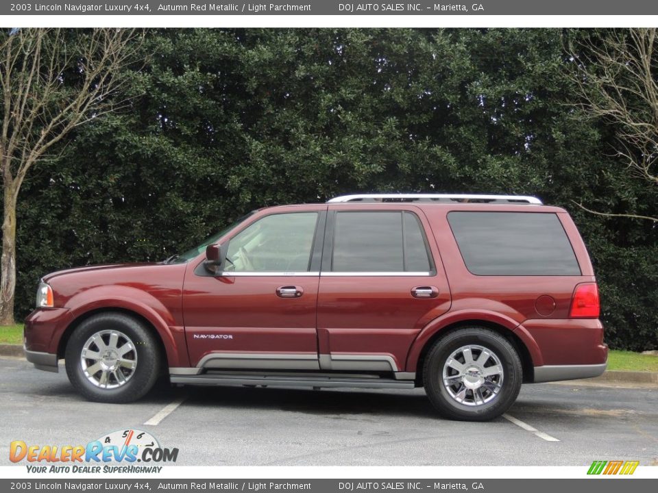 2003 Lincoln Navigator Luxury 4x4 Autumn Red Metallic / Light Parchment Photo #2