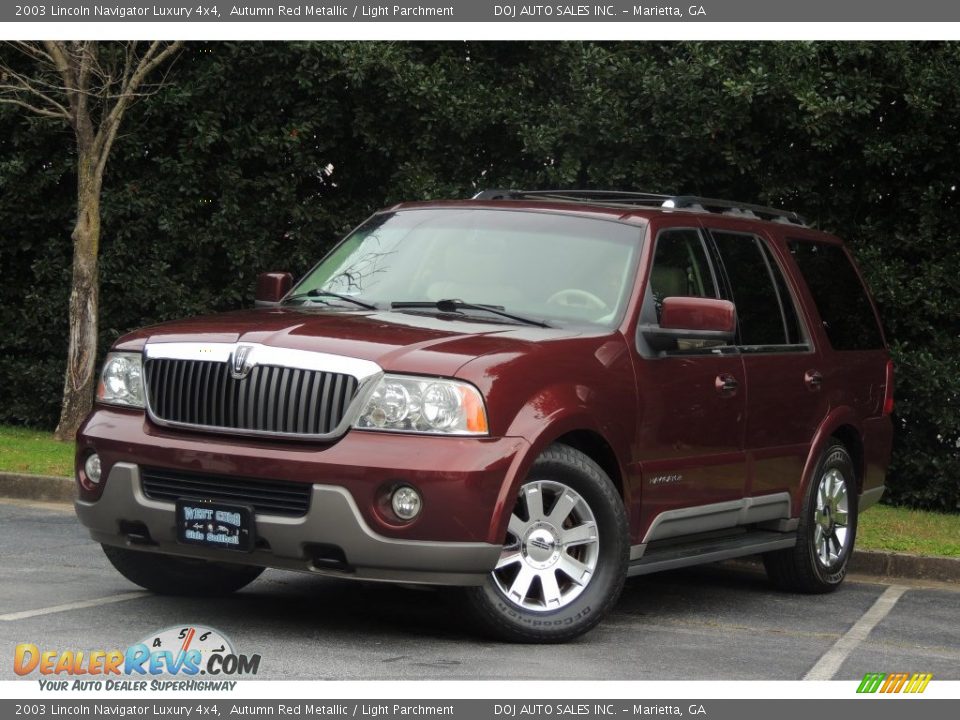 2003 Lincoln Navigator Luxury 4x4 Autumn Red Metallic / Light Parchment Photo #3