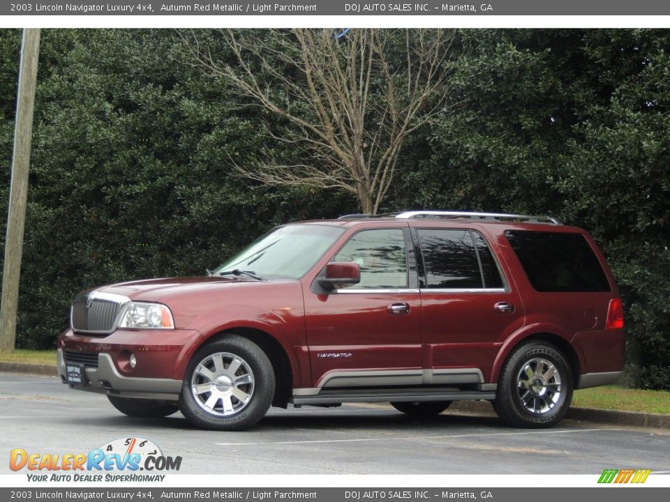 2003 Lincoln Navigator Luxury 4x4 Autumn Red Metallic / Light Parchment Photo #4
