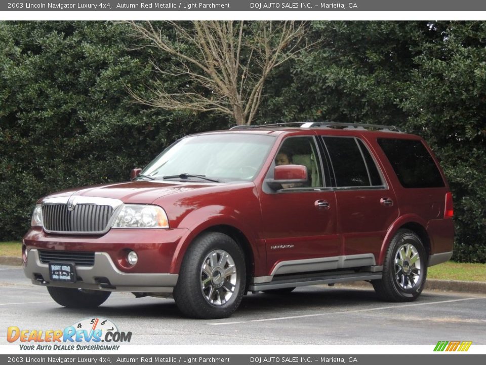 2003 Lincoln Navigator Luxury 4x4 Autumn Red Metallic / Light Parchment Photo #5