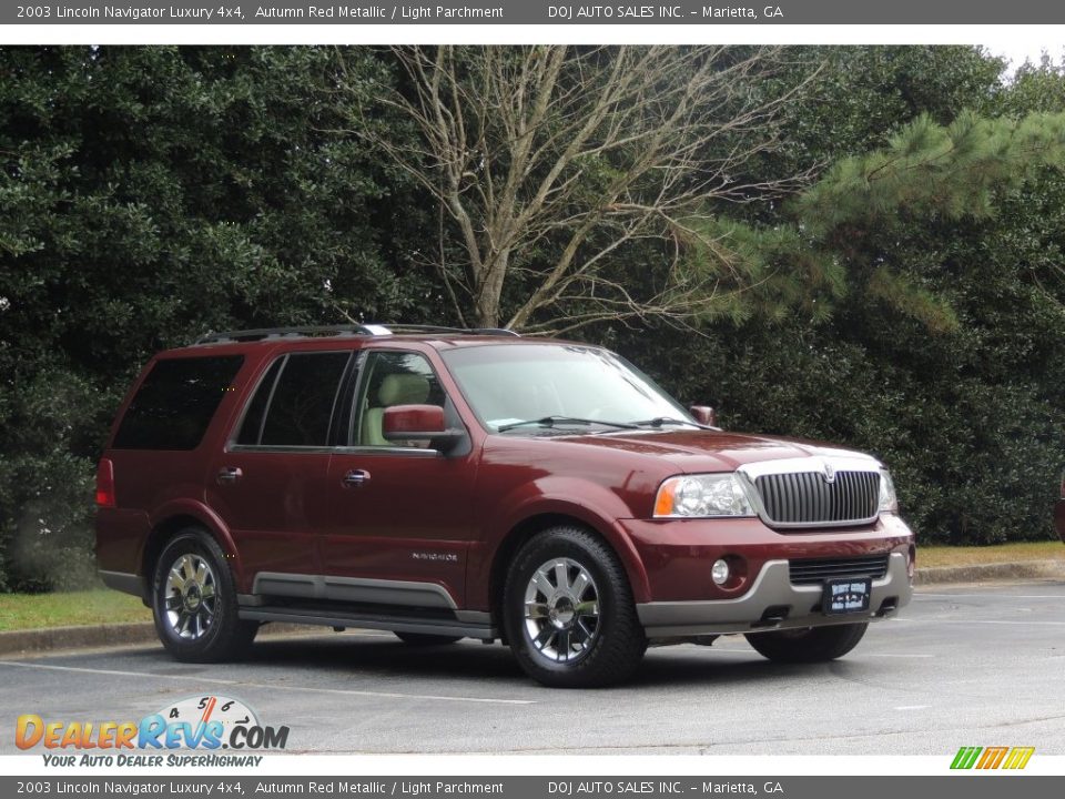 2003 Lincoln Navigator Luxury 4x4 Autumn Red Metallic / Light Parchment Photo #7
