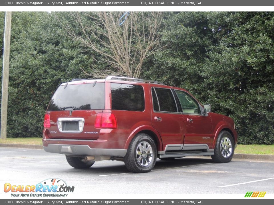 2003 Lincoln Navigator Luxury 4x4 Autumn Red Metallic / Light Parchment Photo #8