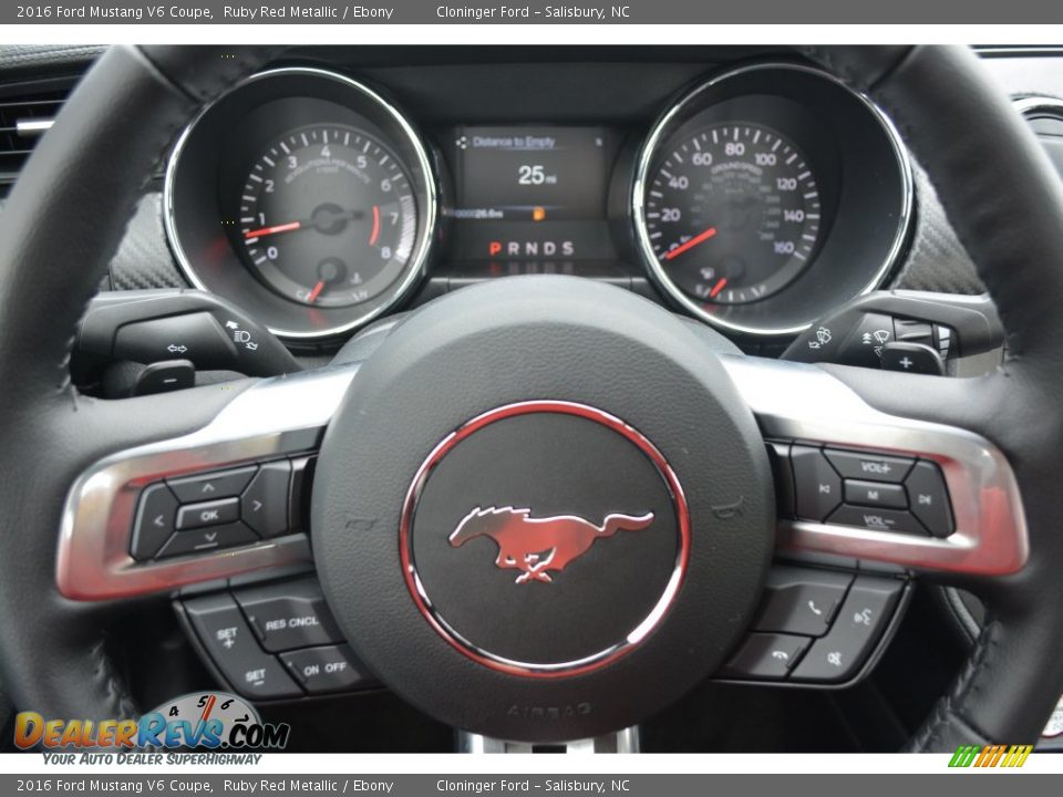 2016 Ford Mustang V6 Coupe Ruby Red Metallic / Ebony Photo #14