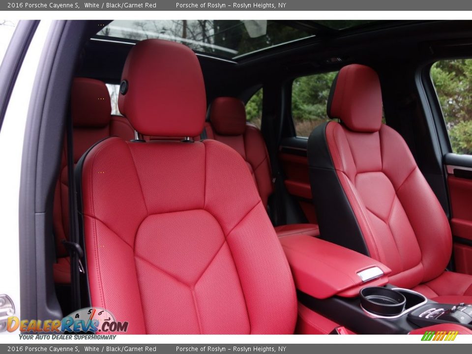 Black/Garnet Red Interior - 2016 Porsche Cayenne S Photo #20