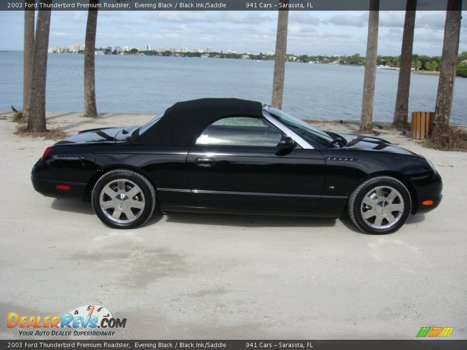 2003 Ford Thunderbird Premium Roadster Evening Black / Black Ink/Saddle Photo #21