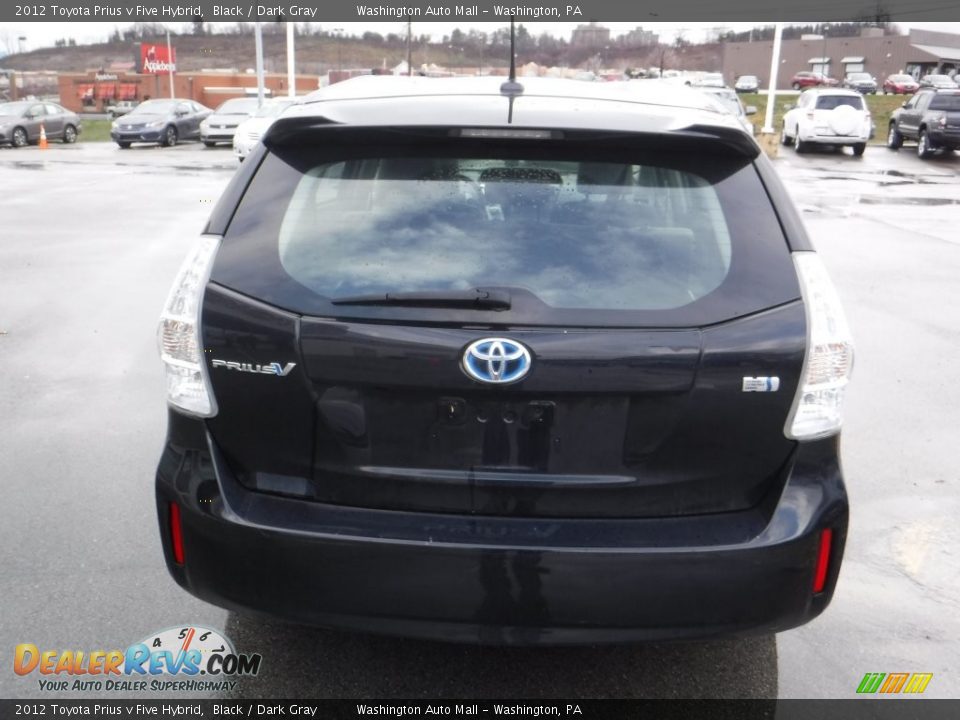 2012 Toyota Prius v Five Hybrid Black / Dark Gray Photo #7