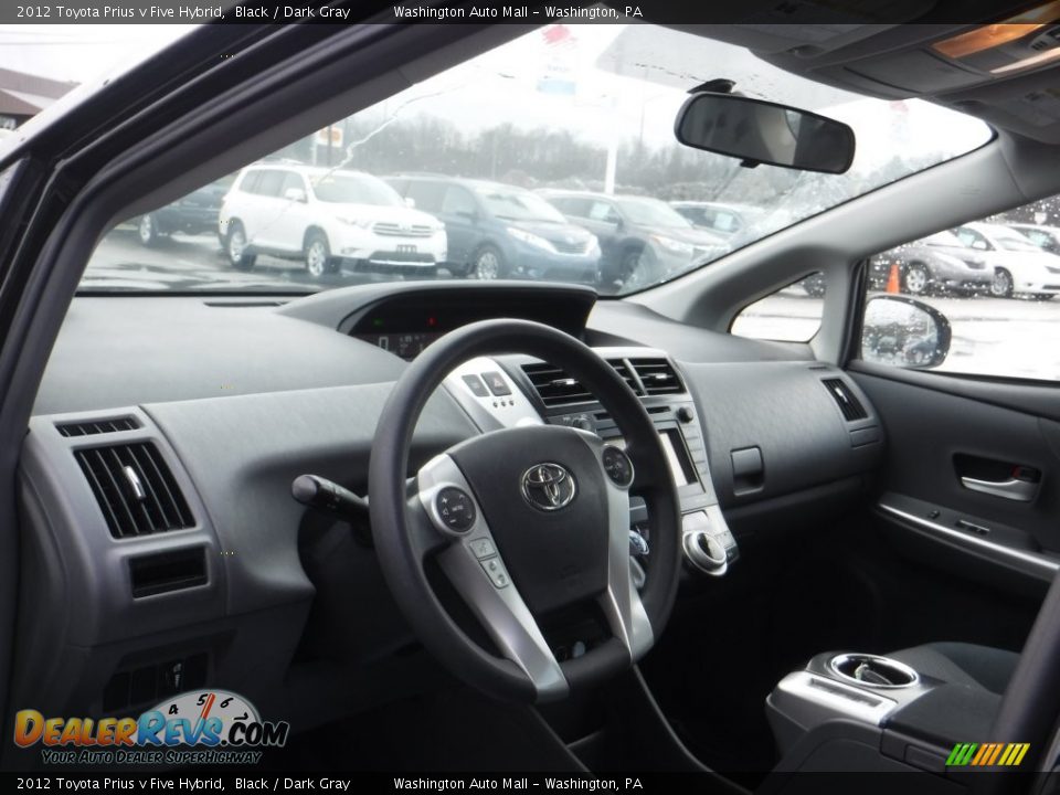 2012 Toyota Prius v Five Hybrid Black / Dark Gray Photo #10