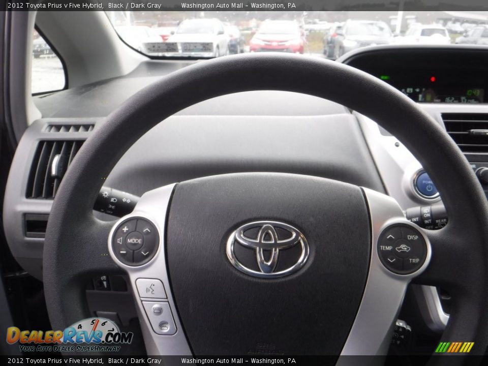 2012 Toyota Prius v Five Hybrid Black / Dark Gray Photo #15