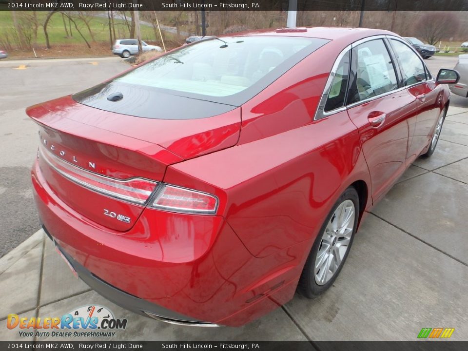 2014 Lincoln MKZ AWD Ruby Red / Light Dune Photo #5