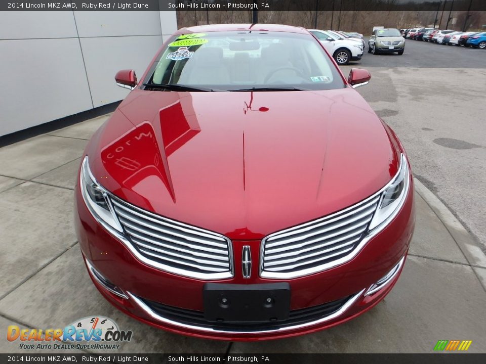 2014 Lincoln MKZ AWD Ruby Red / Light Dune Photo #8