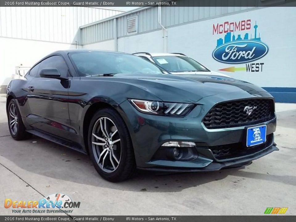 2016 Ford Mustang EcoBoost Coupe Guard Metallic / Ebony Photo #1