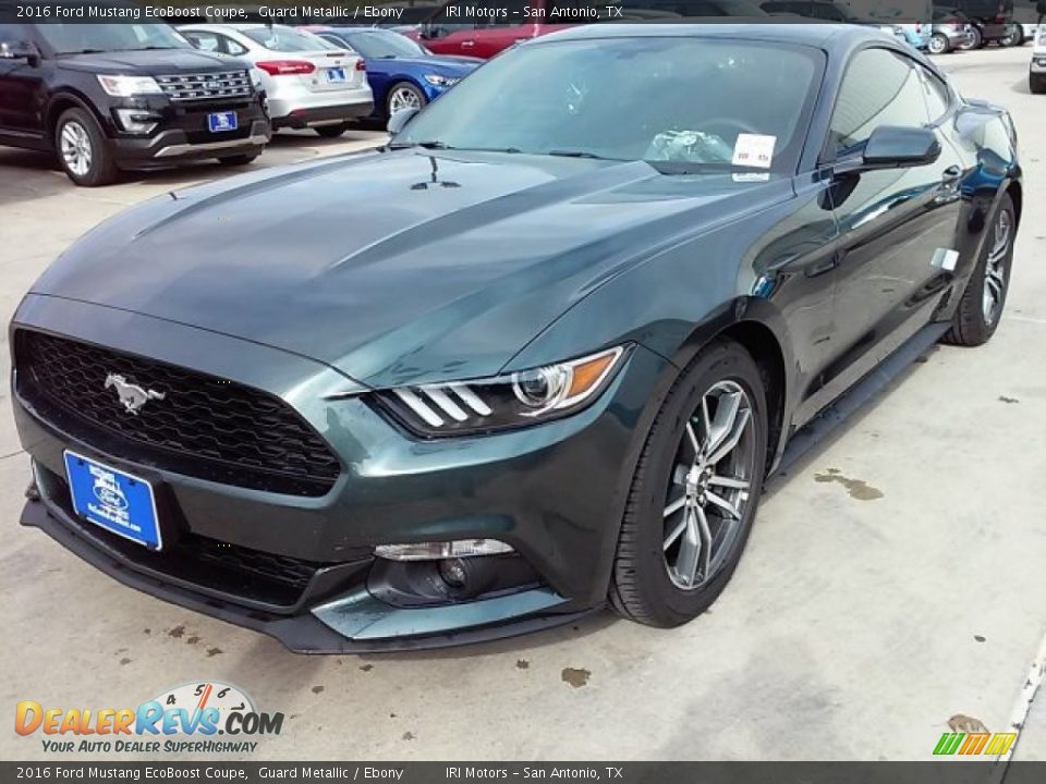 Front 3/4 View of 2016 Ford Mustang EcoBoost Coupe Photo #7