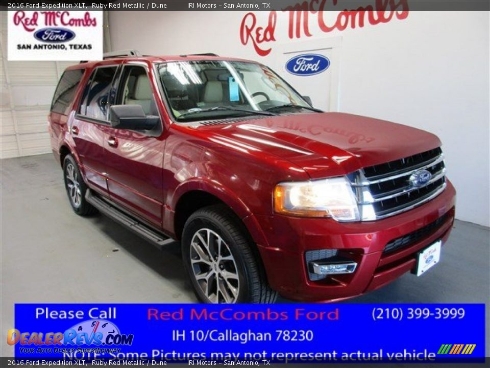2016 Ford Expedition XLT Ruby Red Metallic / Dune Photo #1