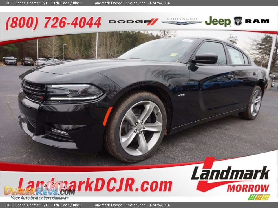 2016 Dodge Charger R/T Pitch Black / Black Photo #1