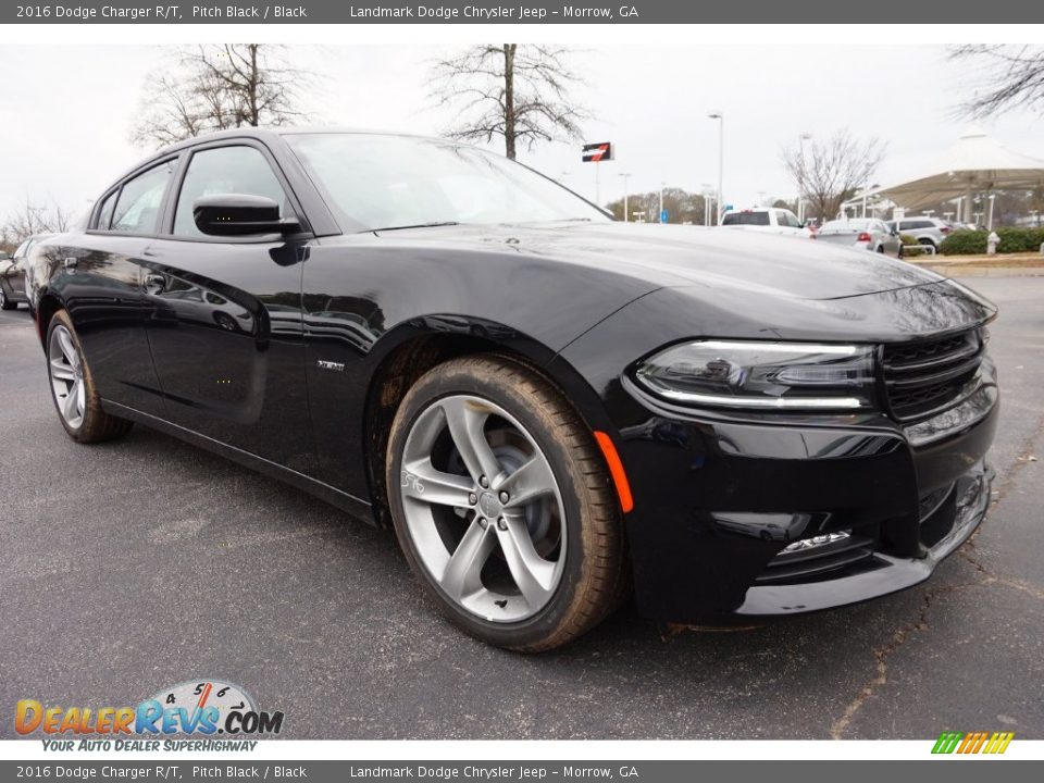 2016 Dodge Charger R/T Pitch Black / Black Photo #4
