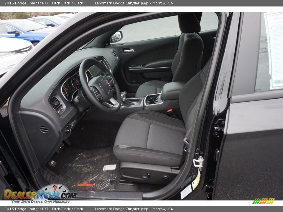 2016 Dodge Charger R/T Pitch Black / Black Photo #7