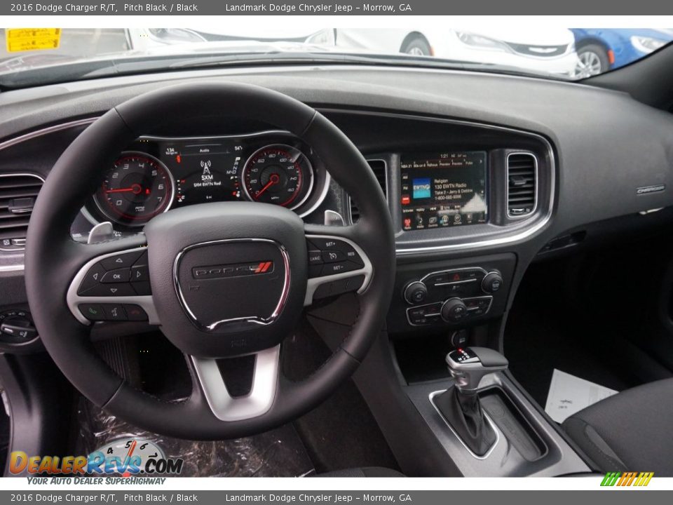 2016 Dodge Charger R/T Pitch Black / Black Photo #8