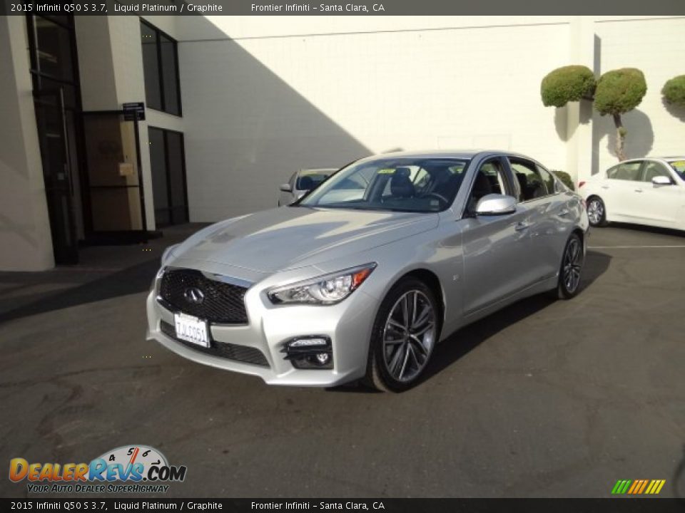 2015 Infiniti Q50 S 3.7 Liquid Platinum / Graphite Photo #1